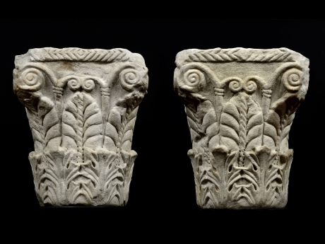 A Pair of pseudo Corinthian Capitals with acanthus foliage and palmettes, Northern Italy, upper Adri