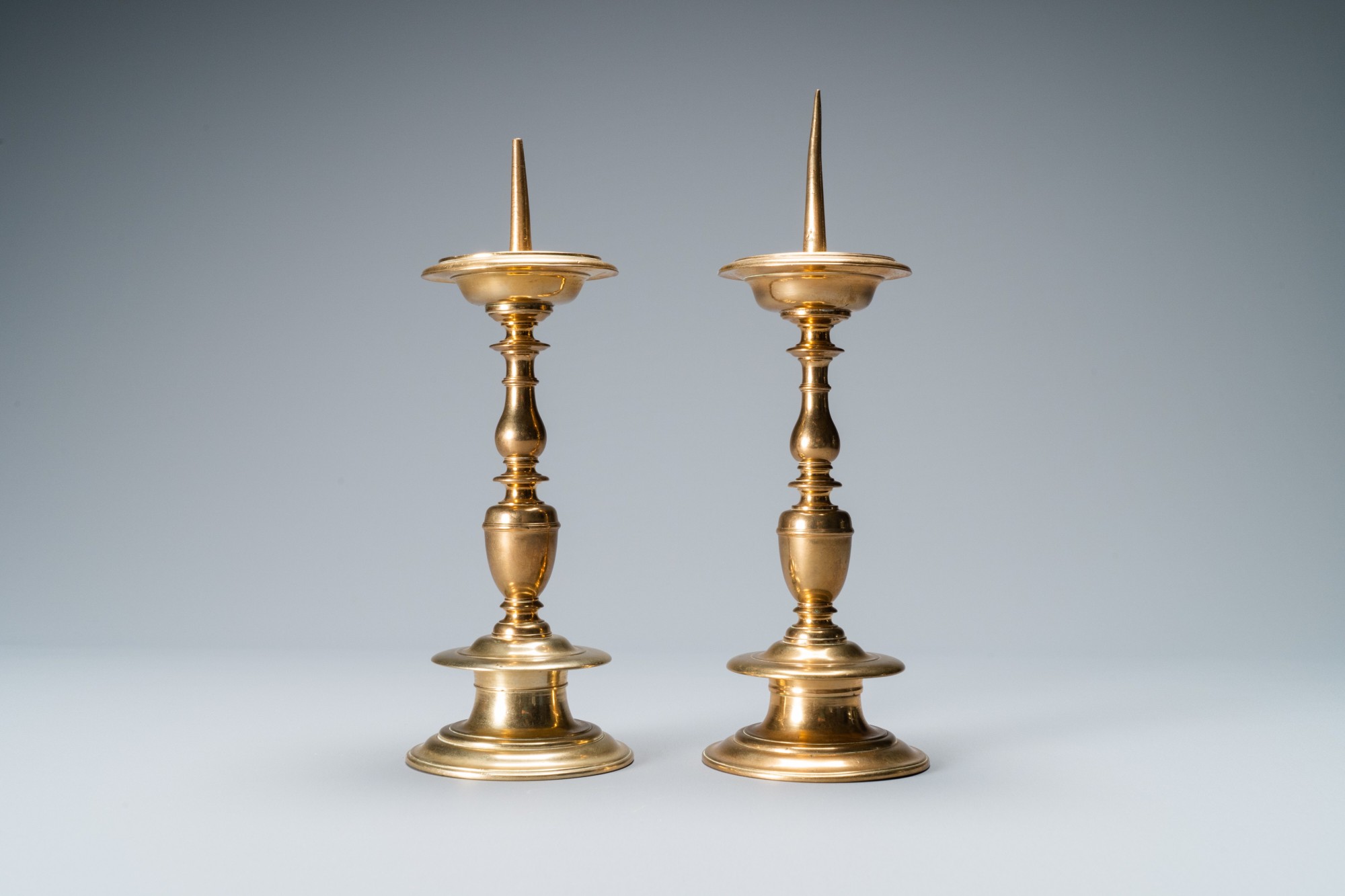 A Pair of Pricket Candlesticks, Italy, Bologna, 17th century 