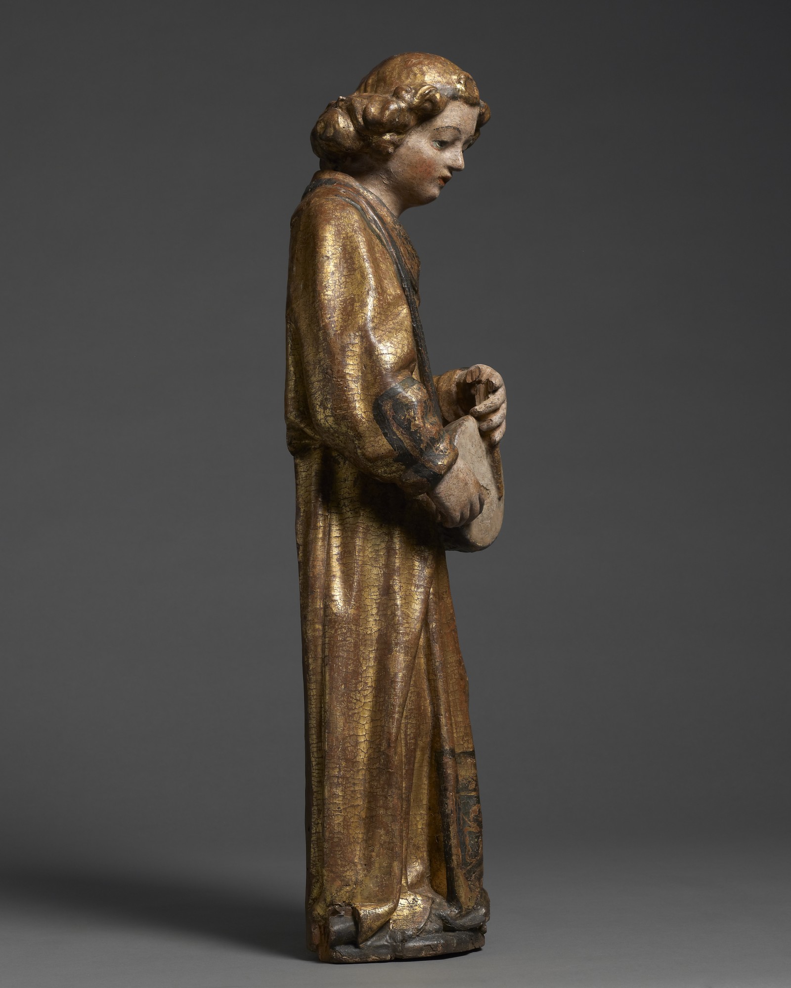 Angel with Tambourine, Italy, Lombardy, mid 15th century