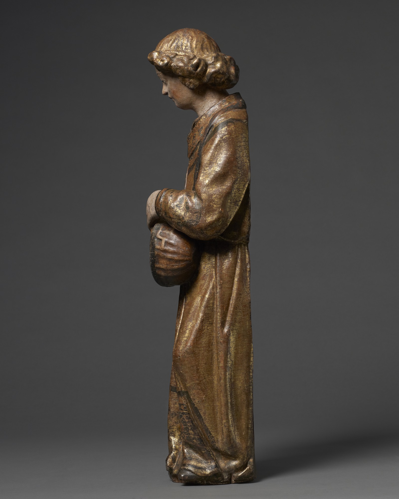 Angel with Tambourine, Italy, Lombardy, mid 15th century