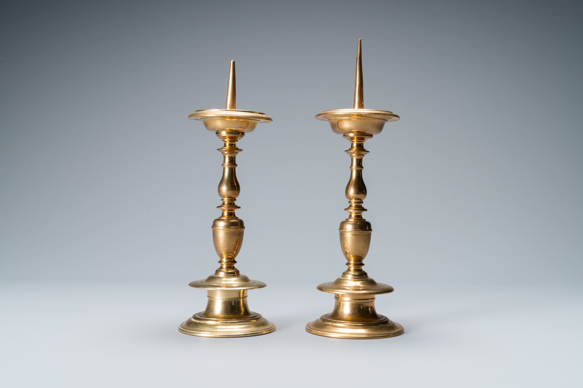 A Pair of Pricket Candlesticks, Italy, Bologna, 17th century 