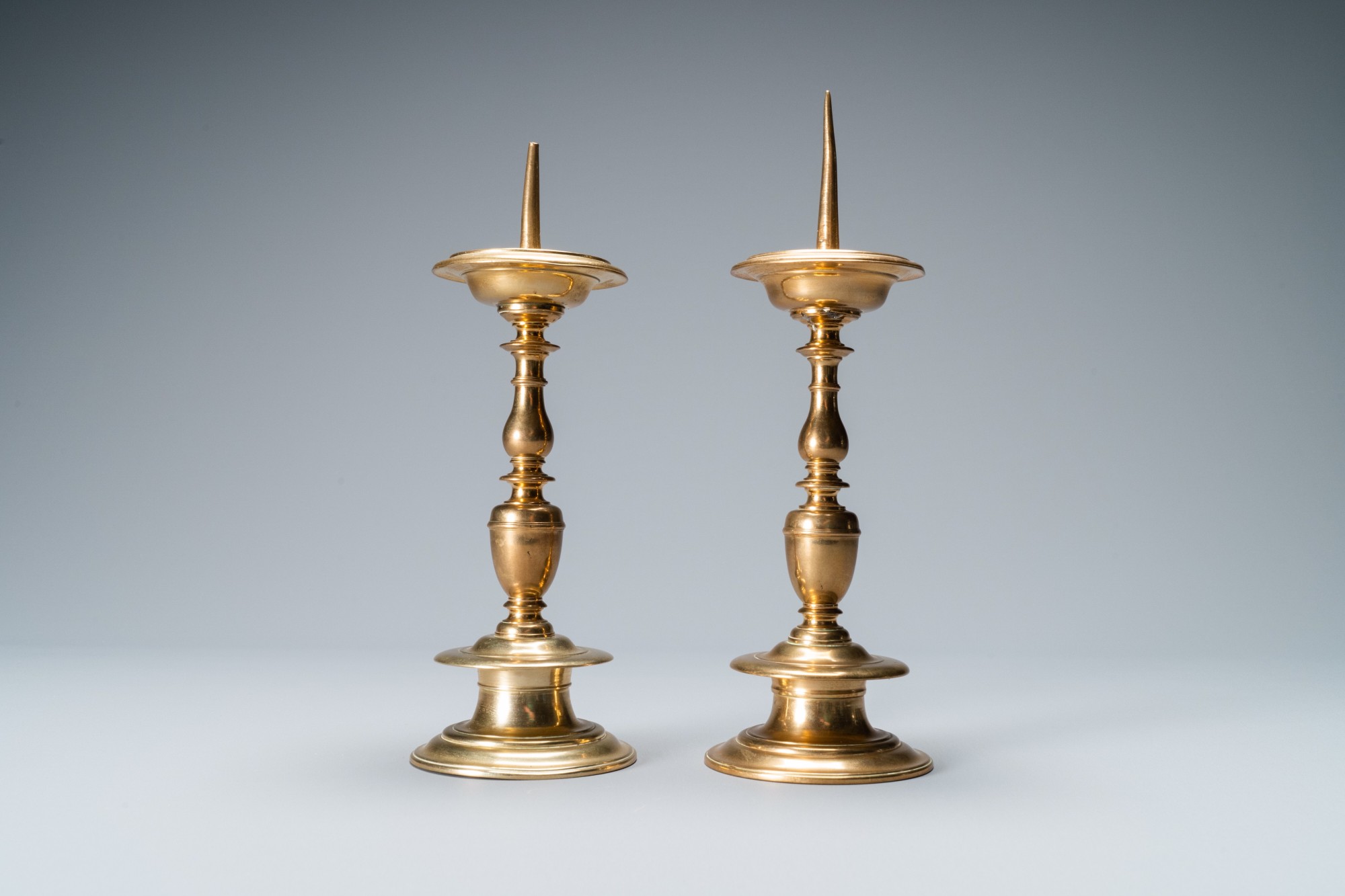 A Pair of Pricket Candlesticks, Italy, Bologna, 17th century 