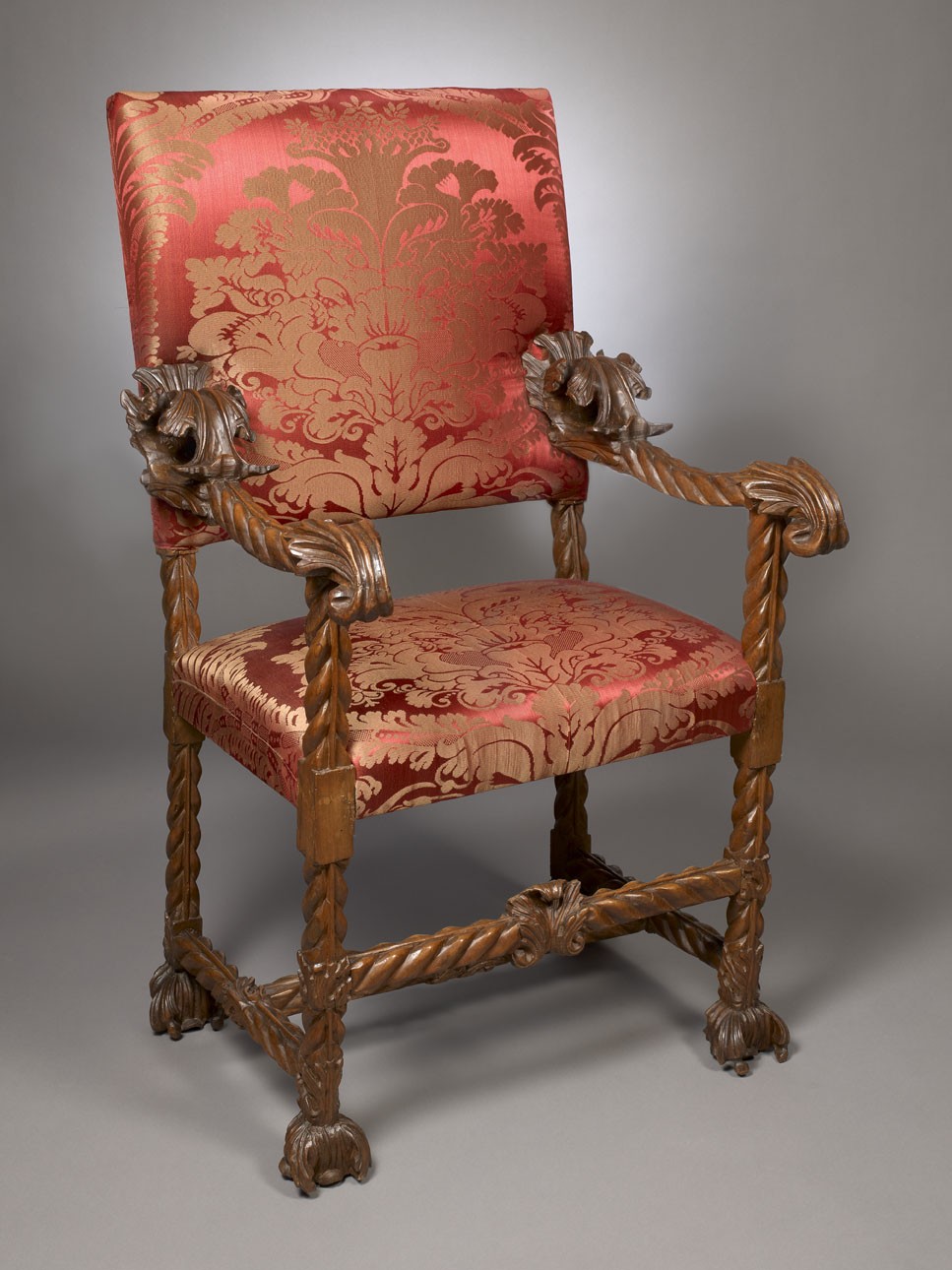 Two Pairs of Baroque Carved Armchairs, Italy, Venice, c. 1680