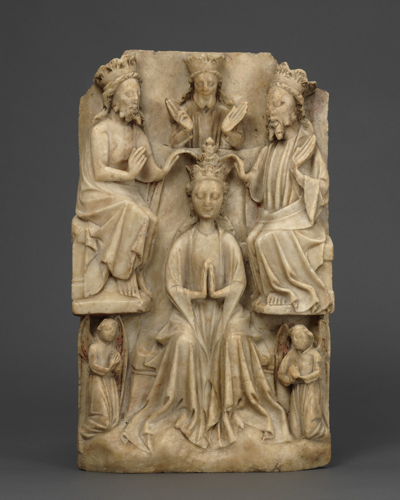 Relief with the Coronation of the Virgin , England, Nottingham, 15th century