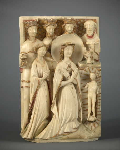 Relief with the Adoration of the Magi, England, Nottingham, 15th century