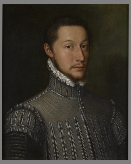 A Portrait of a Nobleman, Bust Length, Wearing a Doublet and a White Lace Collar, The Monogrammist G