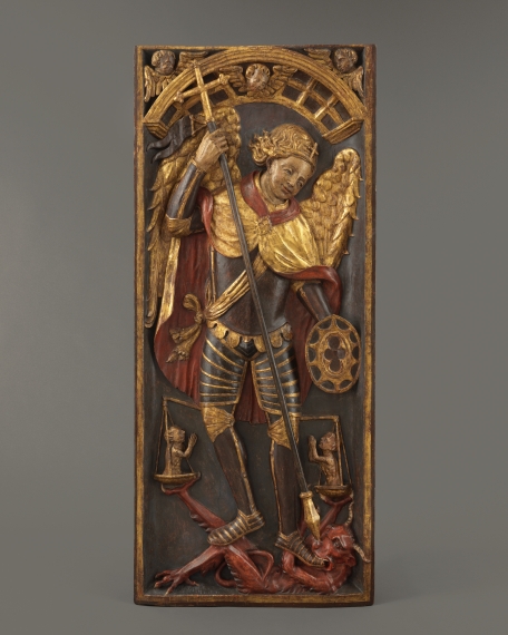 Retable Panel with Saint Michael and the Devil, Spain, first quarter 16th century