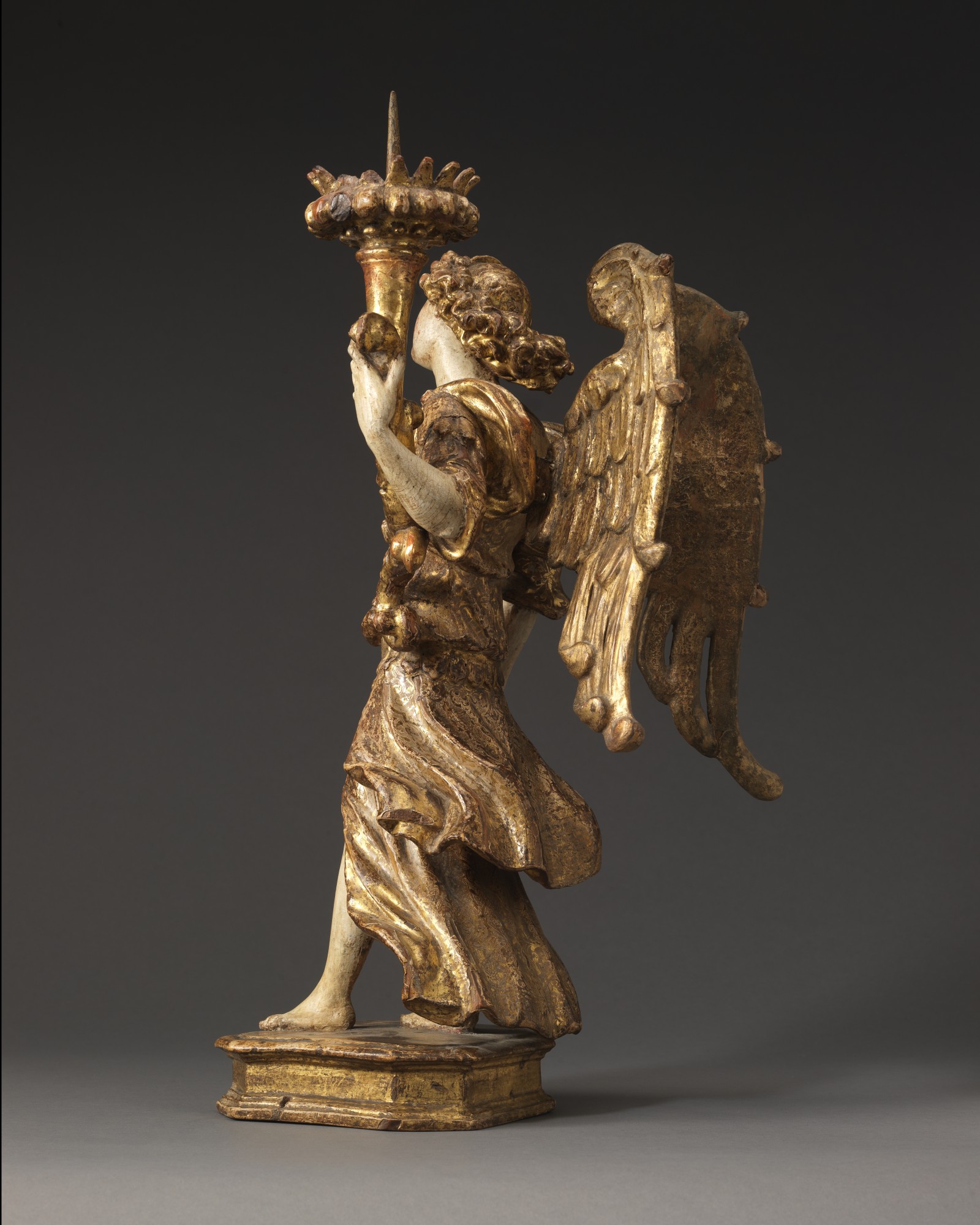 A Pair of Angels Holding Candlesticks, Italy, Naples, c. 1630 – 1640