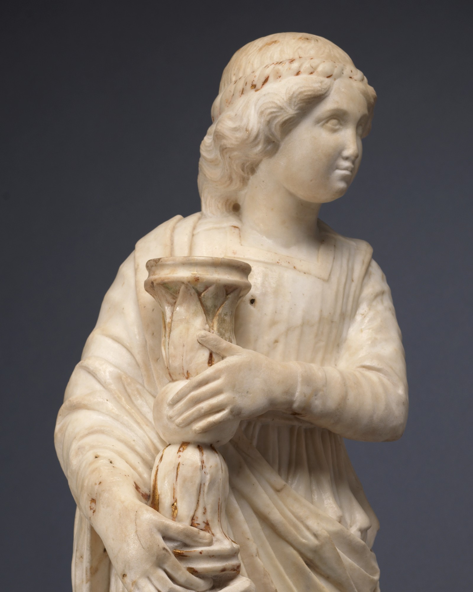 Angel Holding Candlestick, Circle of Domenico Gaggini (Bissone c. 1425 – 1492 Palmer