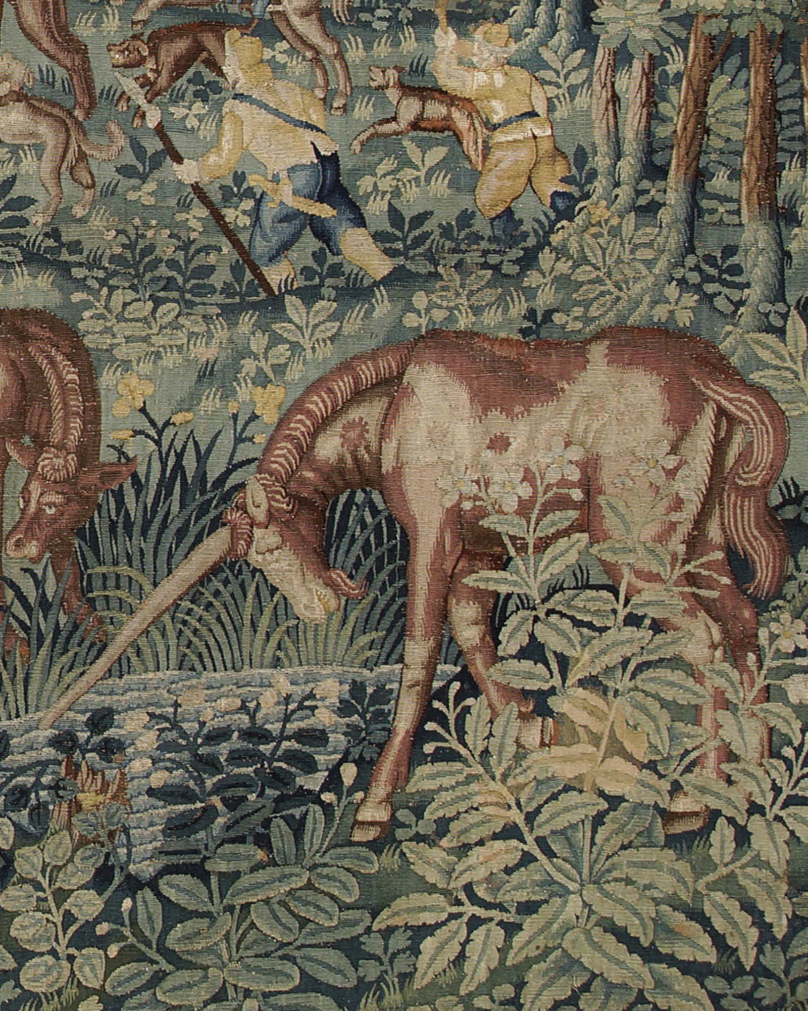 A ‘Pugnae Ferarum’ Tapestry depicting legends of the Karkadann, Flemish, probably Oudena